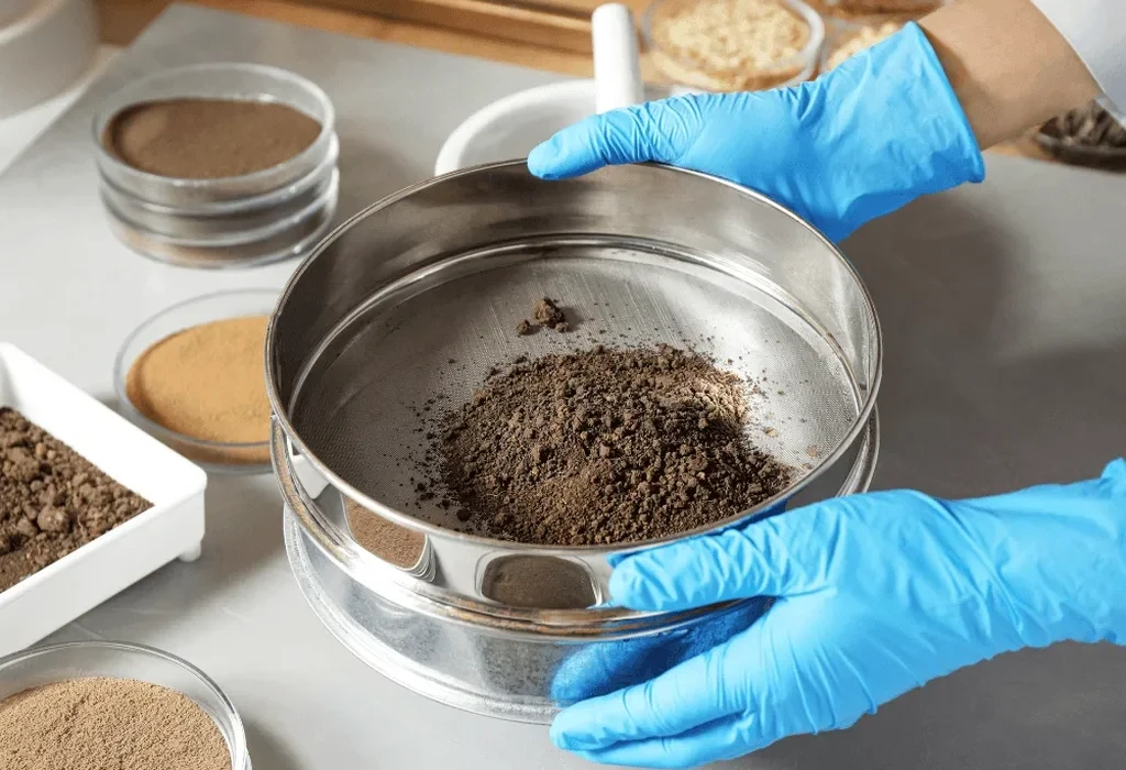Analyse granulométrique à Argenteuil : tamisage et sédimentométrie en laboratoire